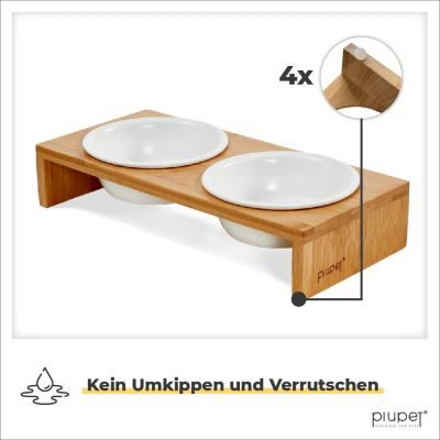Thumbnail 3: PIUPET Katzennapf I 250ml I Erhöhte Futternäpfe für Katzen & Kleine Hunde I Spülmaschinenfest I Napfset + 2 Ersatzschalen