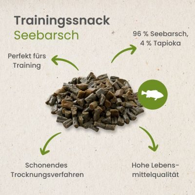 Thumbnail 5: kauartikel.com Seebarsch-Sticks-Trainingssnack - Hunde-Kauartikel - Hunde-Snack - Kausnack - Fisch-Leckerli