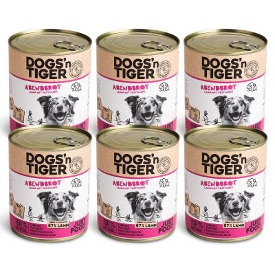 Thumbnail 1: Dogs'n Tiger Adult Premium Hundefutter, Abendbrot, Nassfutter, Getreidefrei, Lamm, Pastinake & Gesund-Kräuterpaket, 800g