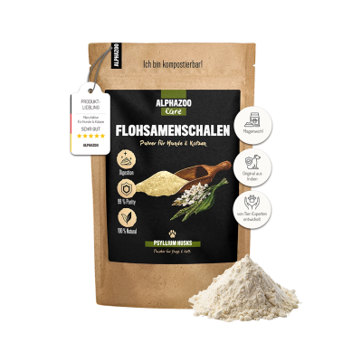 ALPHAZOO Flohsamenschalen gemahlen