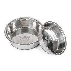 Rudelkönig Edelstahlnapf 2x 900ml Napfset Hundenapf, Futternapf rutschfest