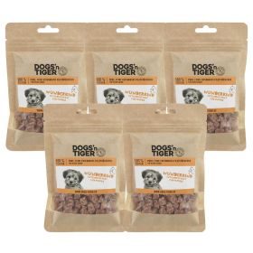 Dogs'n Tiger Adult, Junior Hunde Snacks, Wunderkind, Leckerlies, 100% gefriergetrocknetes Entenbrustfilet, 5x 70g