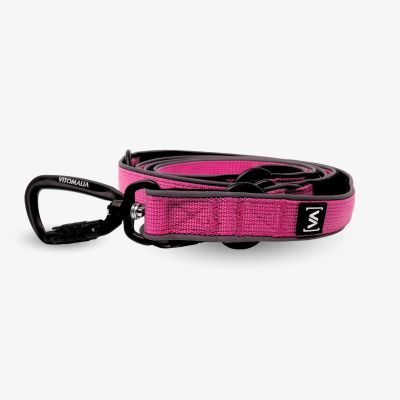 Vitomalia Leichte verstellbare Hundeleine mit Sicherheitskarabiner  Pink