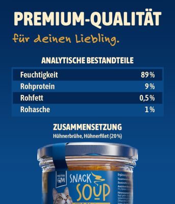 Thumbnail 7: NutriQM Trinksnack Katzensuppe | 6 x 190ml | mit echtem Hühnerfilet, natürlich & nachhalchhaltig, Made in Germany