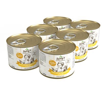 Thumbnail 2: Betty's Landhausküche Katzennassfutter Huhn PUR mit Borretschöl 12x 200g