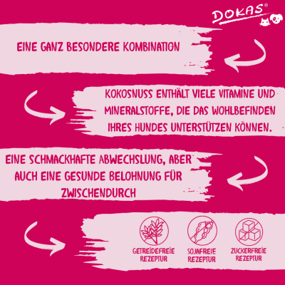 Thumbnail 3: Dokas Hühnerbrust mit Kokosnuss getreidefreie Hundeleckerlis 9x 60g Multipack