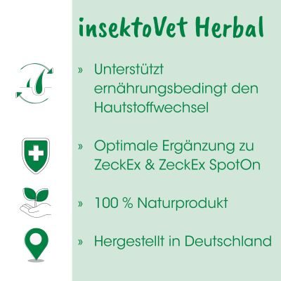 Thumbnail 3: insektoVet® Herbal 100 – Ergänzungsfuttermittel für Hunde mit Bierhefe und Kräutern