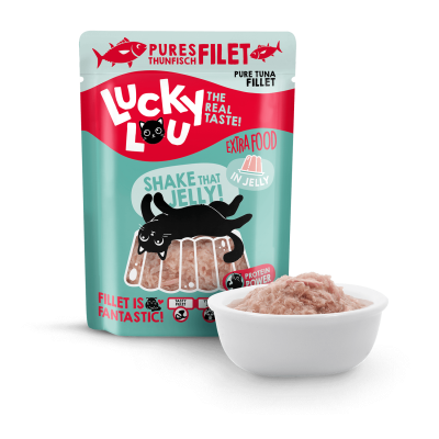 Thumbnail 3: Lucky Lou® Lucky Lou® Extra Food Thunfischfilet in Gelee 70g Pouch